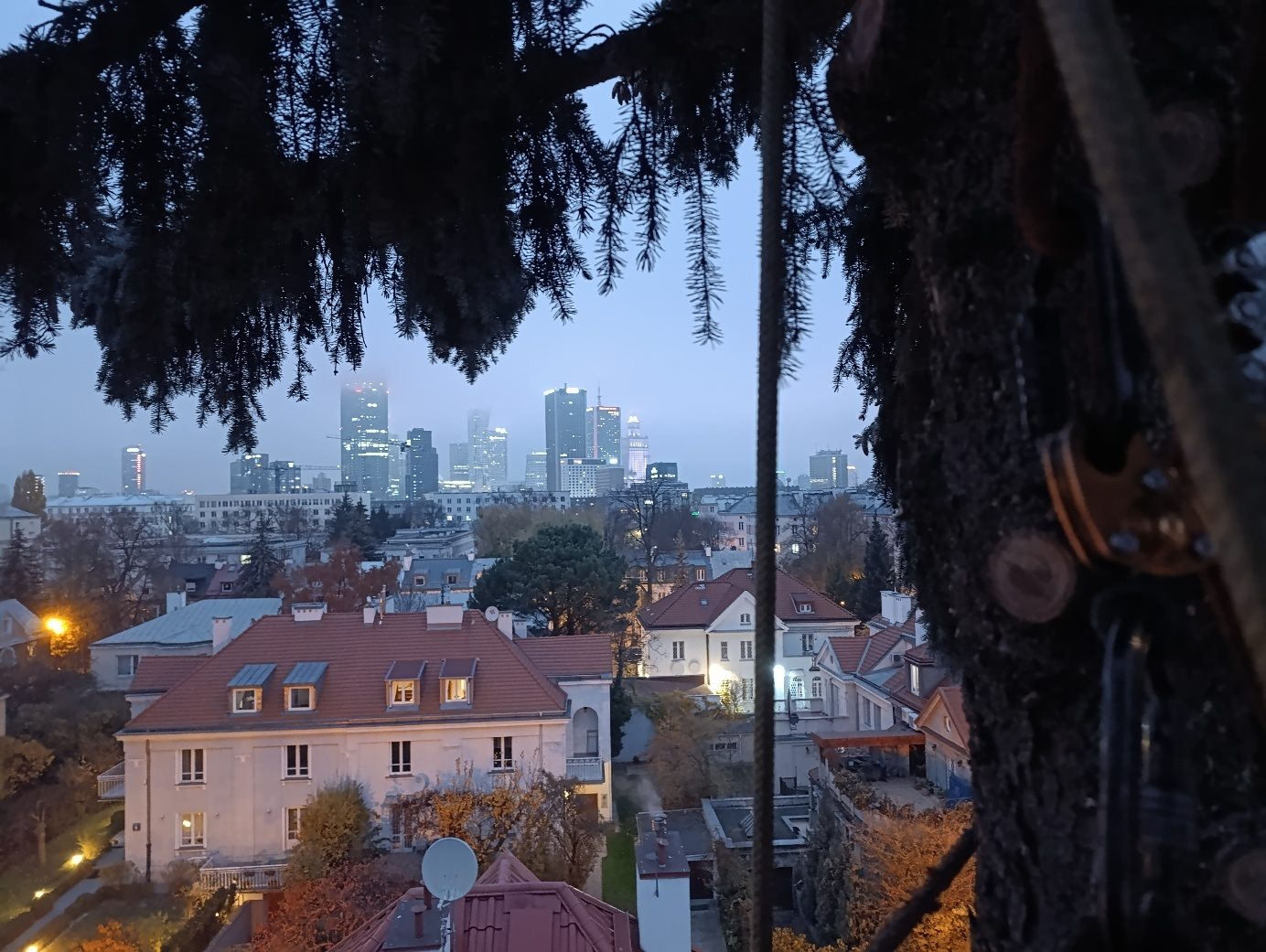 Wycinka z panoramą centrum